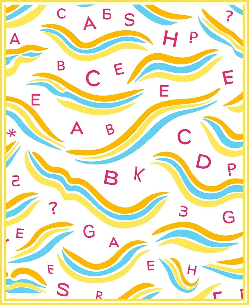 Playful Alphabet Waves Rug