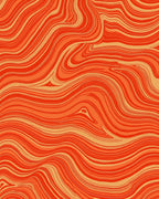 Warm Orange Swirling Agate Surface Rug