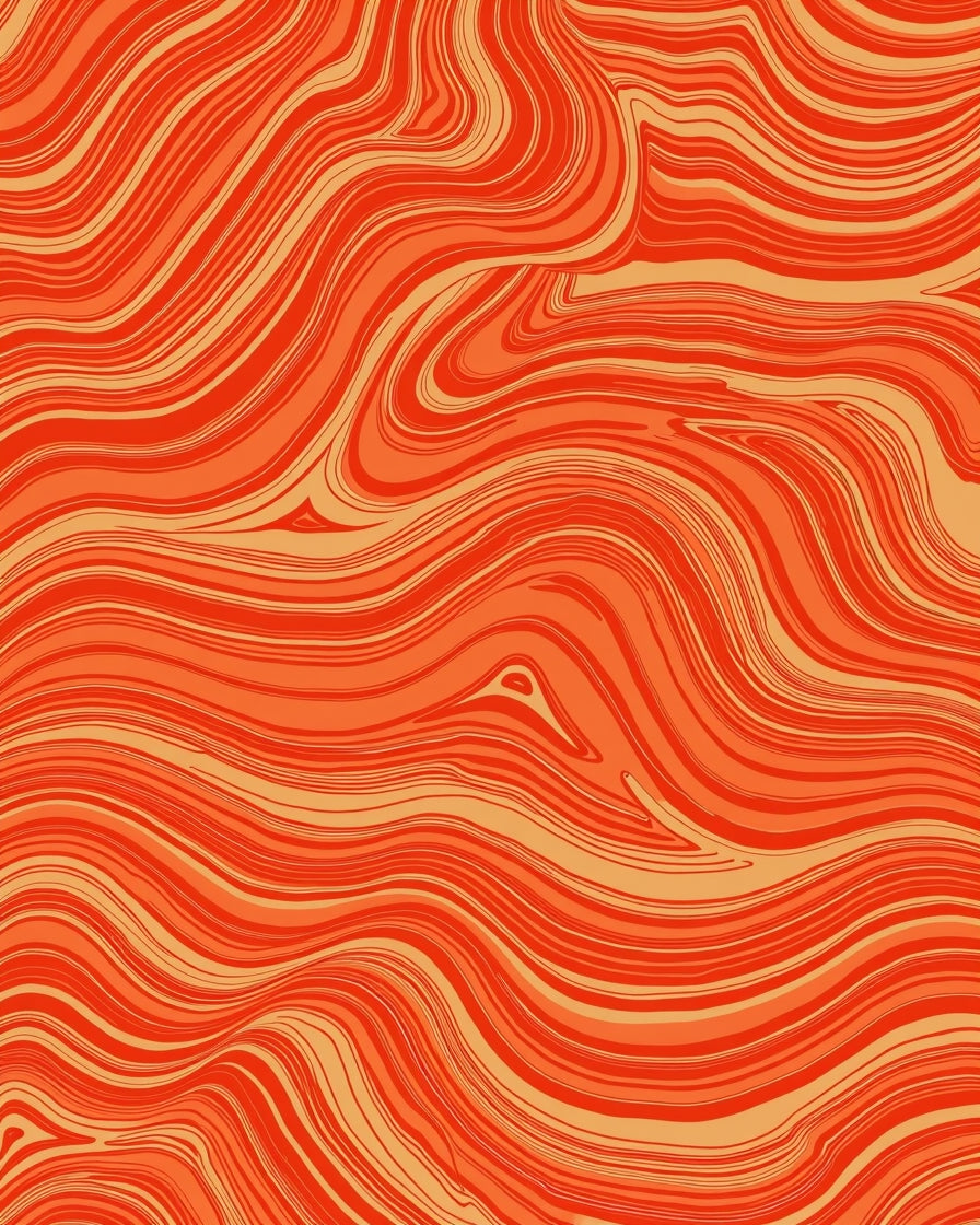 Warm Orange Swirling Agate Surface Rug