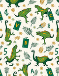 Playful Green Dinosaurs Alphabet Blocks Rug