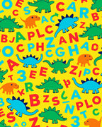 Dinosaur Alphabet Yellow Kids Play Rug