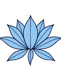 Light Blue Lotus Flower Radiance Rug