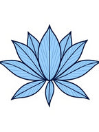 Light Blue Lotus Flower Radiance Rug