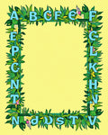 Tropical Alphabet Border Rug