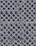 Navy White Interlocking Grid Rug