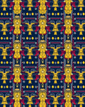 Bold Yellow Fire Hydrant Navy Rug