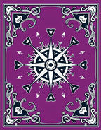 Purple White Compass Rose Art Nouveau Rug