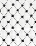 Black Radial Star Diamond Grid Rug