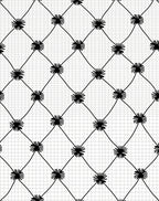Black Radial Star Diamond Grid Rug