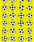 Classic Soccer Ball Yellow Grid Rug