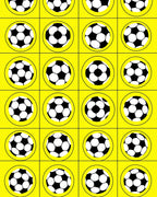 Classic Soccer Ball Yellow Grid Rug