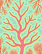 Coral Reef Branching Garden Rug