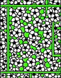 Bright Green Geometric Floral Arrangement Rug