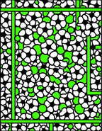 Bright Green Geometric Floral Arrangement Rug