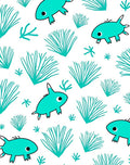 Aqua Fish Coral Whimsy Rug