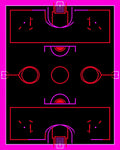 Vibrant Pink Red Geometric Abstraction Rug