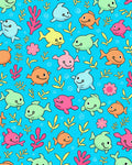 Playful Dolphins and Fish Underwater Scene Rug