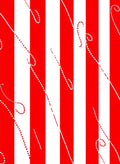 Crimson White Abstract Swirl Stripe Rug