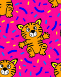 Pink Tiger Confetti Celebration Rug