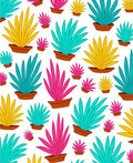 Vibrant Potted Plants Tropical Foliage Rug