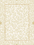 Golden Vines Floral Medallion Rug