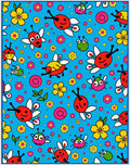 Whimsical Ladybug Garden Floral Rug