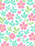 Whimsical Pink Flower Garden Rug