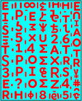 Retro Red Alphabet Tile Rug