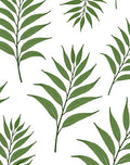 Green Fern Frond Leaf Botanical Rug
