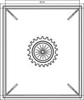Ornate Sunburst Compass Medallion Square Rug