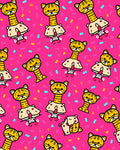 Pink Kawaii Tiger Confetti Rug