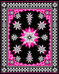 Vivid Pink Star Burst Medallion Rug