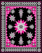Vivid Pink Star Burst Medallion Rug