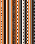 Bold Orange Black White Striped Chain Rug