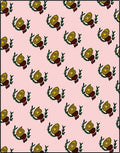 Pink Gold Laurel Leaf Emblem Rug