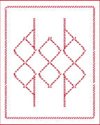 Crimson Diamond Stitch Medallion Rug