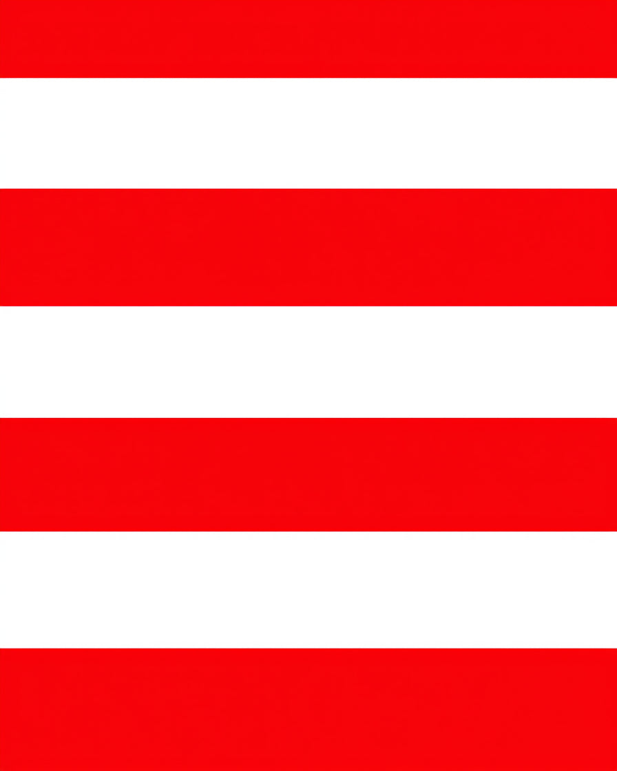 Bold Red White Horizontal Stripe Rug