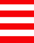 Bold Red White Horizontal Stripe Rug