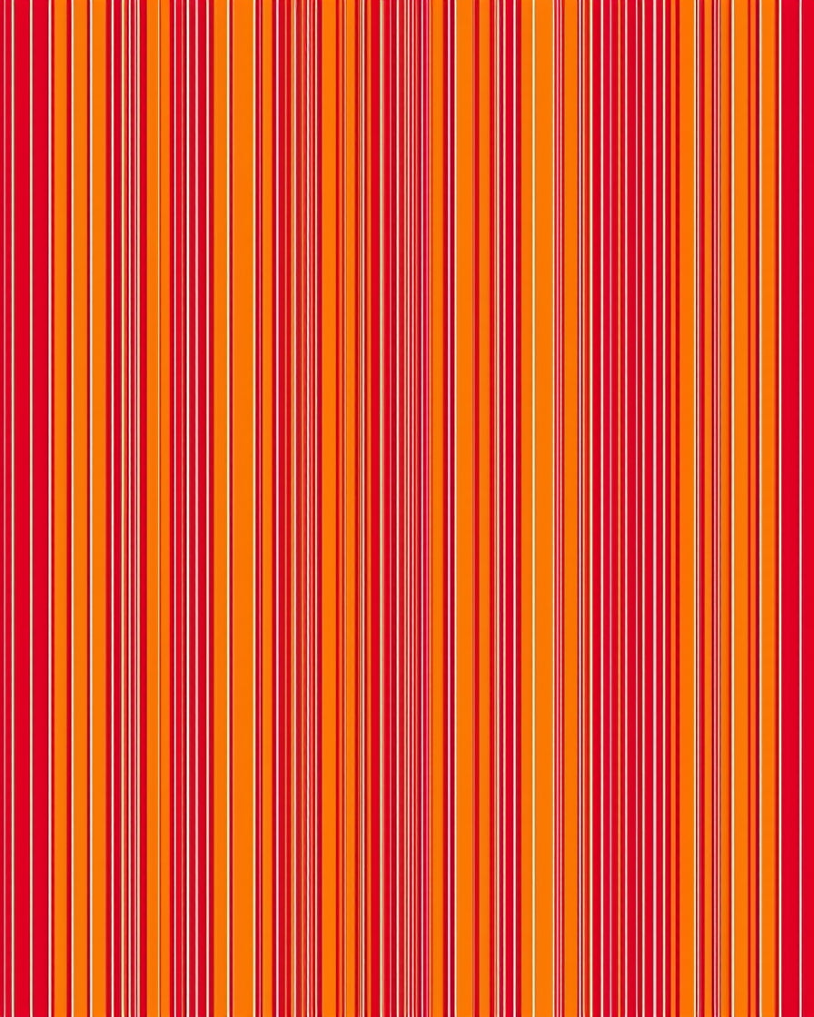 Vibrant Red Orange Stripe Rug