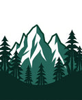 Forest Mountainscape Deep Teal Rug