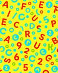 Playful Alphabet And Numbers Collage Rug