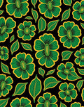 Green Yellow Bold Floral Garden Rug