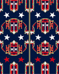 Red White Blue Stars Arch Rug