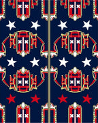 Red White Blue Stars Arch Rug