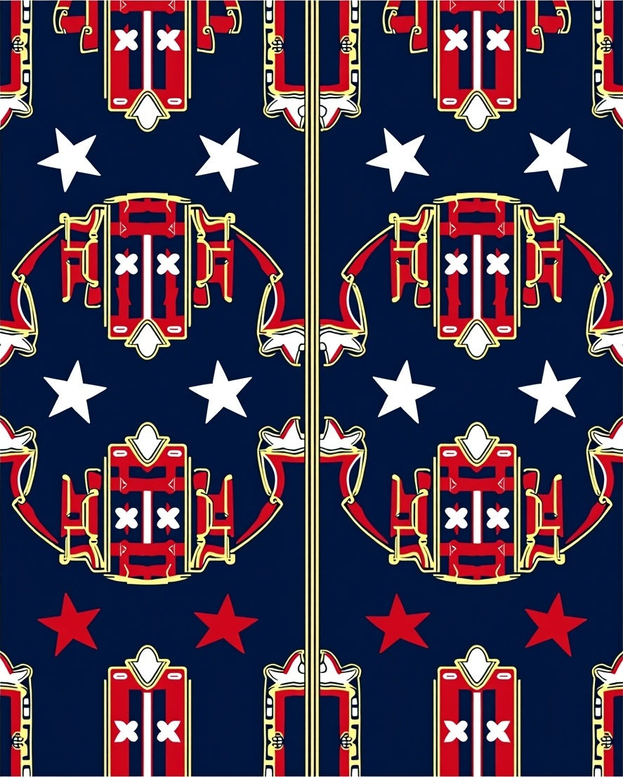 Red White Blue Stars Arch Rug