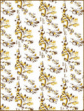 Gold Leaf Botanical Art Nouveau Rug