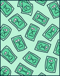 Green Funny Money Dollar Bill Repeat Rug