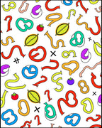Playful Abstract Shapes And Food Collage Rug