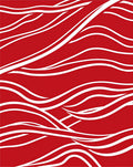 Crimson White Flowing Lines Rug