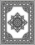 Bold Black Intricate Floral Medallion Rug